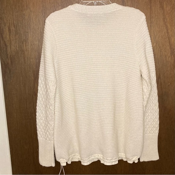 Banana Republic Drawstring Sweater Cotton and Wool Blend - Picture 2 of 8